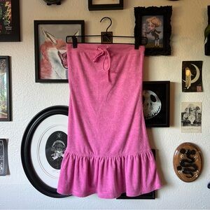 NWT vintage y2k terry cloth strapless mini dress
